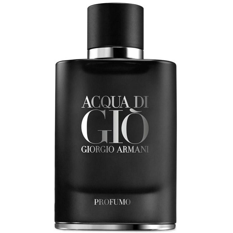 Hình ảnh chai nước hoa Armani Acqua di Giò Profumo trên nền đá và nước biển